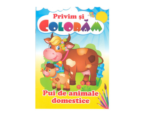 Privim si coloram Pui de animale domestice. N*9522