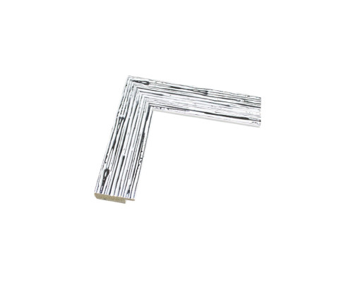 Rama foto A3 lemn alb cu argint, 28 mm F2817-02 CM*6117