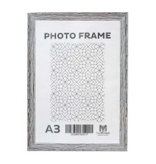 Rama foto A3, 28mm, lemn alb cu argint, F2817-02 CM*6117