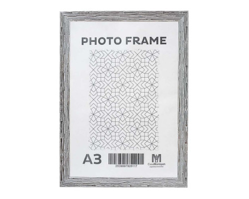 Rama foto A3, 28mm, lemn alb cu argint, F2817-02 CM*6117