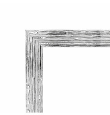 Фоторамка A3 белое дерево с серебром, 28 мм F2817-02 CM*6117