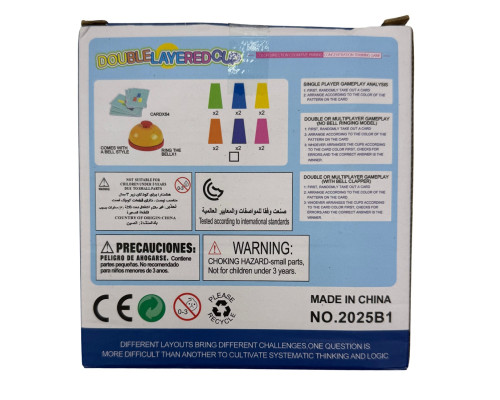 Развивающая игра «Цветные стаканчики: Собери по образцу», 3+ 2025В1 (112)