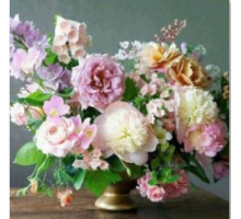 Алмазная мозаика 40*50 см "Нежный букет пионов" X14-2 (25)