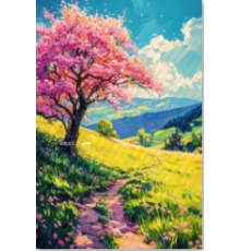 Алмазная мозаика 40*50 см "Весенний путь" X14-4 (25)
