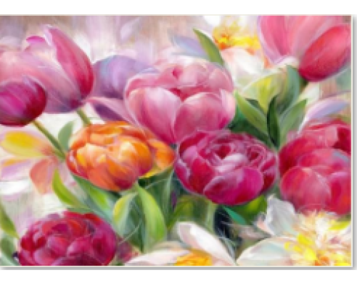 Алмазная мозаика 40*50 см "Букет тюльпанов" X14-8 (25)