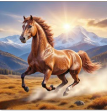 Алмазная мозаика 40*50 см "Гордый конь" X14-13 (25)