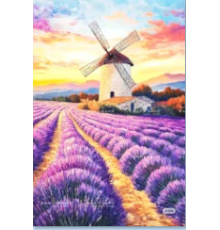 Алмазная мозаика 40*50 см "Лавандовое поле и мельница" X14-24 (25)