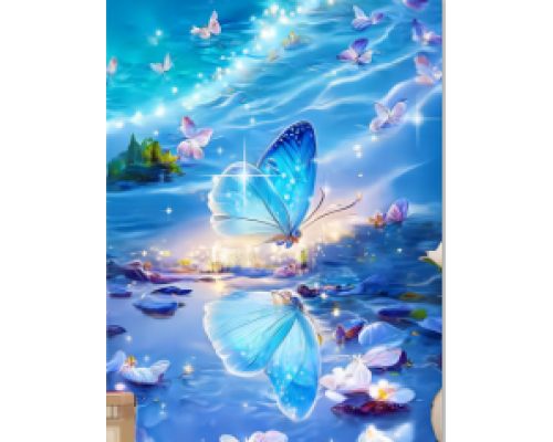 Алмазная мозаика 40*50 см "Волшебная бабочка" X14-32 (25)