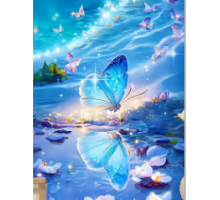 Mozaic cu diamante 40*50 cm "Fluture magic" X14-32 (25)