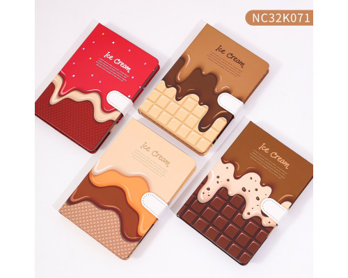 Блокнот A5 120 л. линия, твердая обложка на магните, NC 32K071 (12/144)