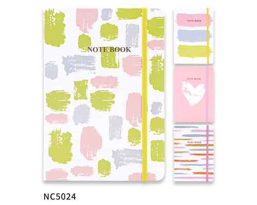 Carnet A6 80 foi, linie, coperta tare cu elastic, NC6024 (24/144)