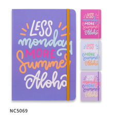 Carnet A6 96 foi, linie, coperta tare cu elastic, NC6069 (24/144)