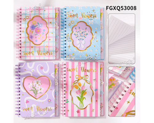 Carnet A5 80 foi, linie, coperta tare cu spiră, 4 despartituri FGXQ53008 (96)