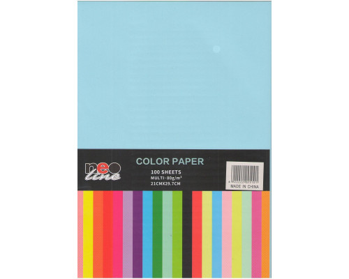 Бумага A4 100 л., 80 гр/м2, небеснo-голубая NEO-Line *5101 (50)