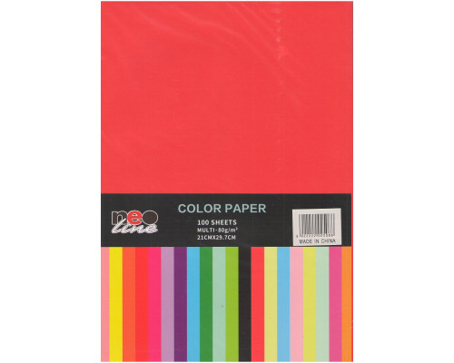 Hartie p/u imprimanta А4 100 foi, 80 g/m2, rosu NEO-Line *5088 (50)