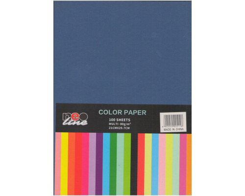 Бумага A4 100 л., 80 гр/м2, тёмно-синяя NEO-Line *5118 (50)