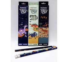 Creion grafit 2B, cu radiera, BN3664 (12/240)