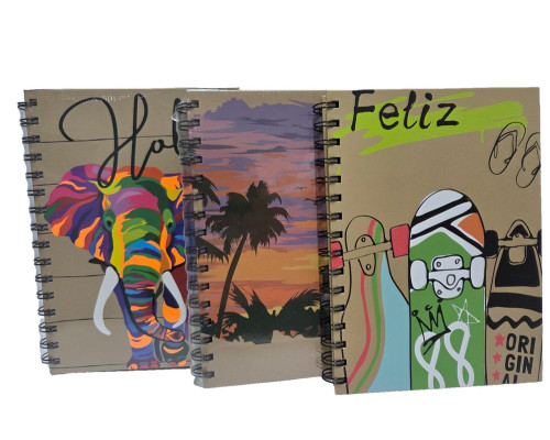 Блокнот A5 80 л. линия, на спирали, MNB0032 (12/48)