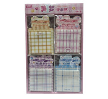 Hartie pt notite cu lipici 76x76mm „Carouri” asorti 100foi BLT-2343 (24/480)