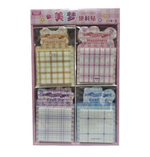 Hartie pt notite cu lipici 76x76mm „Carouri” asorti 100foi BLT-2343 (24/480)