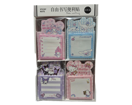 Бумага для заметок с липким слоем 76x76mm 100л. «Anime» асорти BLT-2328 (24/480)