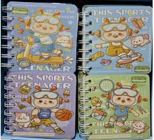 Блокнот детский 95*95 мм, 80л., линия, на спирали HMX-9505 (20/320)