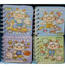 Carnet p/u copii 95*95 mm 80foi, linie, pe spira HMX-9505 (20/320)