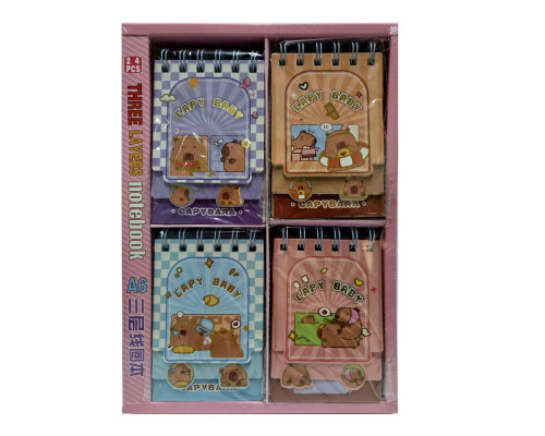 Carnet p/u copii 80*120 mm "CapyBaby" pe spira 3333-3303 (24/480)