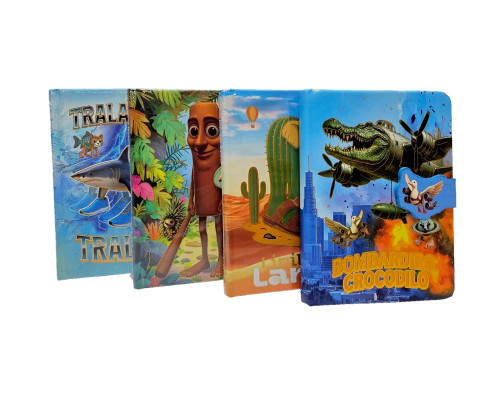 Блокнот A6 80 л. линия, твердая обложка на магните, 64KB6401 (12/144)