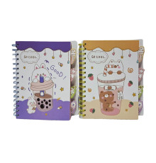 Блокнот B5 120 л. линия, твердая обложка на спирали, 4 разделителя QB/T1438-2007 (80)