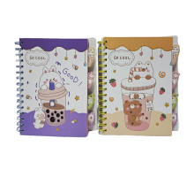 Блокнот B5 120 л. линия, твердая обложка на спирали, 4 разделителя QB/T1438-2007 (80)