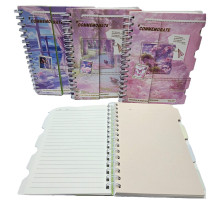 Carnet B5 120 foi, linie, coperta tare cu spiră, 4 despartituri QB/T1438-2007 (80)