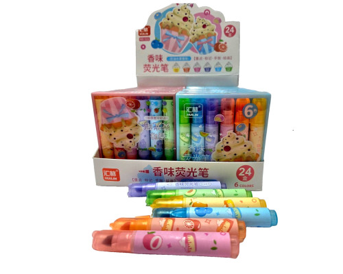 Set carioci 6 culori, cu miros de fructe, 521 (24/288)