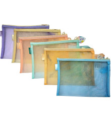 Mapa pentru caiete cu fermuar, din plasa, 19*26 cm JC-10754 (24/432)