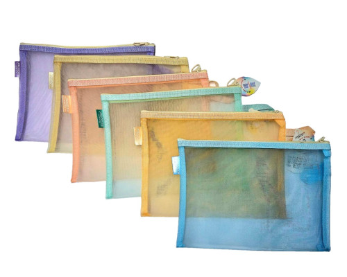 Mapa pentru caiete cu fermuar, din plasa, 19*26 cm JC-10754 (24/432)