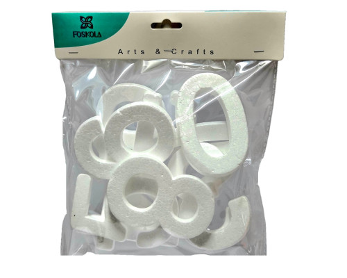 Set figurine din polistiren "Cifre"10cm, 10 buc.S18-18 (12/120)