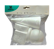 Набор пенопластовых фигурок "Геометрические фигуры" 6-15 см, 5 шт. S18-20 (12/120)