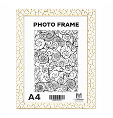 Фоторамка А4 белая "Золотая паутина", 20 мм F2015A-G2 CM*6216