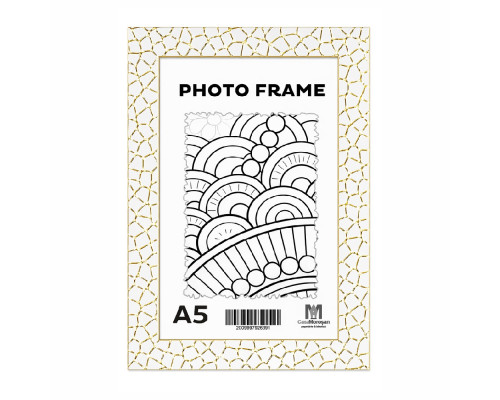 Фоторамка A5 (15*20) белая "Золотая паутина", 20 мм F2015A-G2 CM*6391