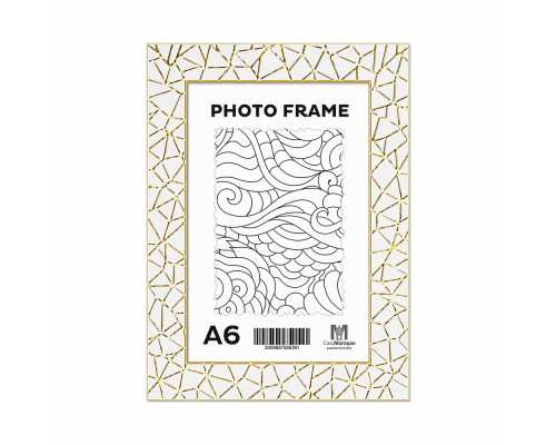 Rama foto A6 (10*15) alb "Pinza aurie", 20 mm F2015A-G2 CM*6575