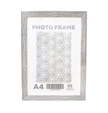 Фоторамка А4 белое дерево с серебром, 20 мм F2029-015S CM*6254