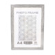 Фоторамка А4 белое дерево с серебром, 20 мм F2029-015S CM*6254