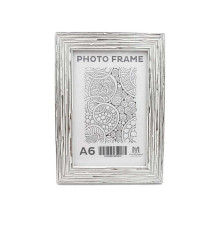 Rama foto Lemn alb cu argint A6 (10*15), 20 mm F2029-015S CM*6612