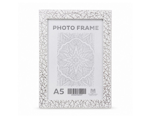 Rama foto A5, 15x20/ 20mm, alb "Pinza argintie", F2015A-S2 CM*6407