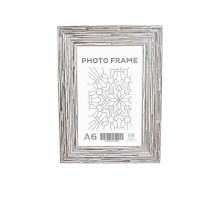 Rama foto Lemn alb cu argintiu, A6 (10*15), 28 mm F2817-02 CM*6650