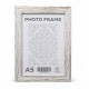 Rama foto A5, 15x20/ 20mm, lemn alb cu argint, F2029-015S CM*6438