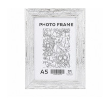 Rama foto A5, 15x20/ 28mm, lemn alb cu argint, F2817-02 CM*6476