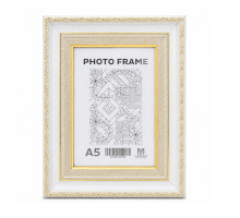 Rama foto A5 (15*20) alb cu ornament auriu, 50 mm F5033-015G CM*6568