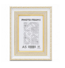 Rama foto A5 (15*20) alb cu ornament auriu, 50 mm F5033-015G CM*6568