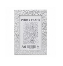 Rama foto A6, 10x15/ 20mm, Alba "Pinza argintie" F2015A-S2 CM*6582